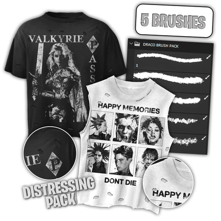 3D Distressing Brush Pack - photoshop